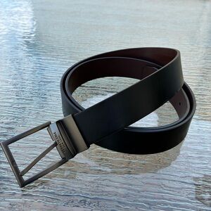 Kenneth Cole NY Black/Brown Leather Reversible Belt